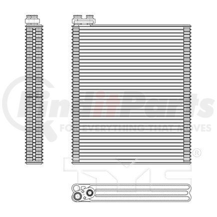97135 by TYC -  A/C Evaporator Core