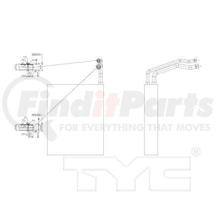 97138 by TYC -  A/C Evaporator Core