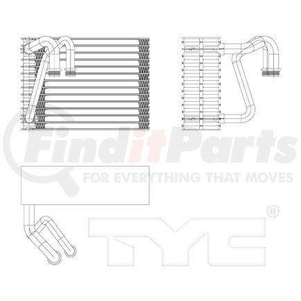 97147 by TYC - A/C Evaporator Core