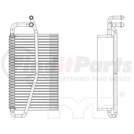 97142 by TYC -  A/C Evaporator Core