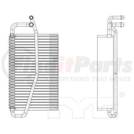 97142 by TYC - A/C Evaporator Core