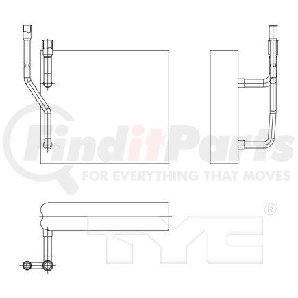 97152 by TYC -  A/C Evaporator Core