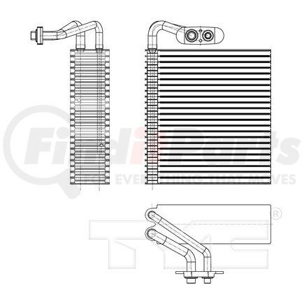97176 by TYC -  A/C Evaporator Core