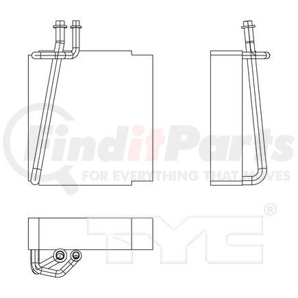 97181 by TYC -  A/C Evaporator Core