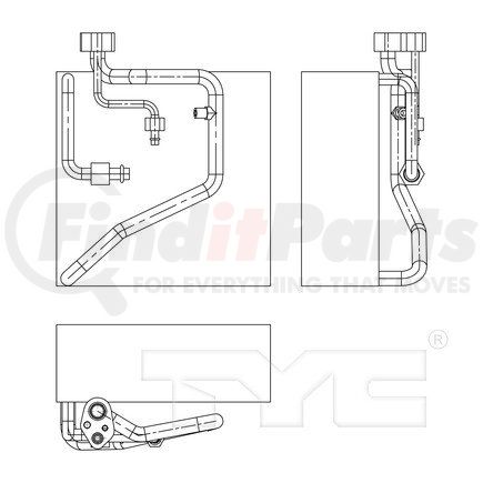 97173 by TYC -  A/C Evaporator Core