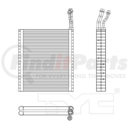 97198 by TYC -  A/C Evaporator Core