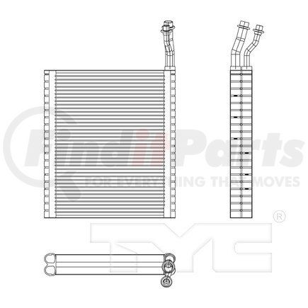 97198 by TYC - A/C Evaporator Core