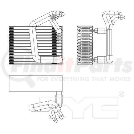 97202 by TYC -  A/C Evaporator Core