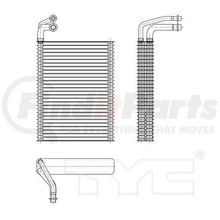 97193 by TYC -  A/C Evaporator Core