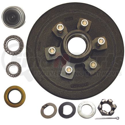 12-655-341 by POWER10 PARTS - 12in Brake Drum Kit for 5200 lb Trailer Axle with 2-1/8in Seal, 6 x 1/2in Studs