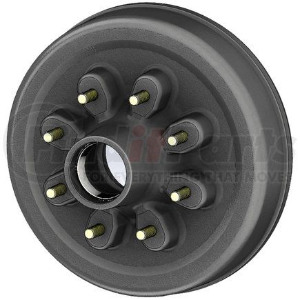 BD-128650 by POWER10 PARTS - 12in Brake Drum for 7000 lb Trailer Axle with 8x6.5in 1/2in Studs