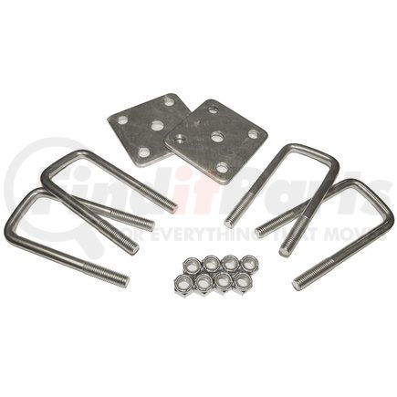 UBK97060-2 by POWER10 PARTS - U-Bolt Kit 1/2x2-1/8 x 6in - Attach (2) 1-3/4in springs to 2in square axle