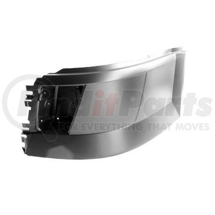 HDB010240LH by VOLVO - Bumper End - 2004 - 2015 Volvo VNL, Left Front with Fog Lamp Hole, Plastic