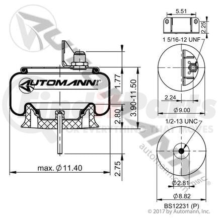 AB1DK20G-9622 by AUTOMANN - AIR SPRING