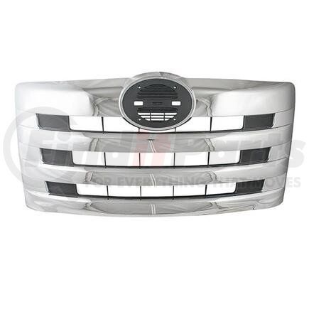 HDG010042 by HINO - This is a grille for a 2011 - 2018 Hino 238, 258, 268, 338 series with chrome finish without bugscreen.