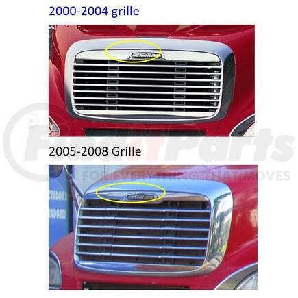 HDG010001 by FREIGHTLINER - Grille - For 2005-2008 Freightliner Columbia, with Bug Screen and Mount Kit