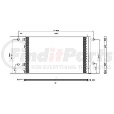 HDH010801 by NAVISTAR - 2018 - Newer International LT RH Series Condenser  Height 34 1/4Width 20 1/4Depth 5/8Inlet Block FittingOutlet Block FittingDesign Style  Parallel FlowMake InternationalModel LT / RHStart Year 2018End Year 2019Notes NoReference  25