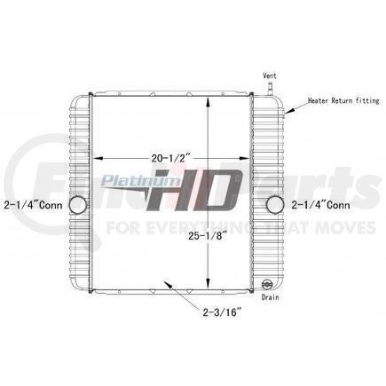 HDC010247PA by NAVISTAR - Design Style  Plastic AluminumHeight  20 1/2 InchesWidth  25 1/8 InchesDepth  2 3/16 InchesInlet  2 1/4 Inch ConnectionOutlet  2 1/4 Inch ConnectionEngine Oil Cooler  NoTrans Oil Cooler  NoMake  InternationalModel  4200 4300 440Start Y