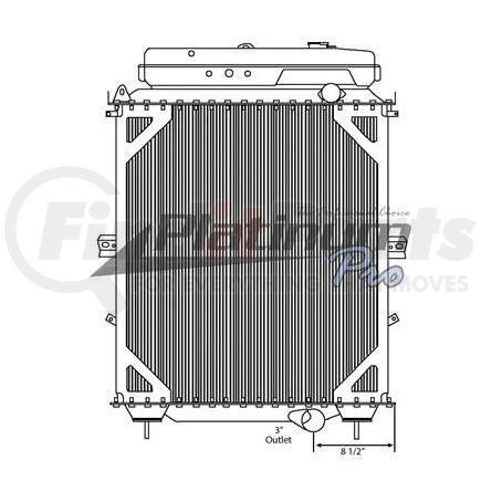 HDC010477 by KENWORTH - Design Style  Copper BrassHeight  40 InchesWidth  28 InchesDepth  2 1/2 InchesInlet  2 1/2 Inch ConnectionOutlet  2 1/2 Inch ConnectionEngine Oil Cooler  NoTrans Oil Cooler  NoMake  KenworthModel  T800Start Year  1989End Year  1994