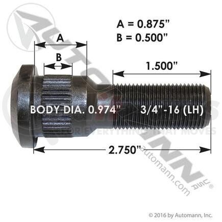 201.6104L by AUTOMANN - Wheel Stud