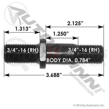 201.7003R by AUTOMANN - Double Ended Stud