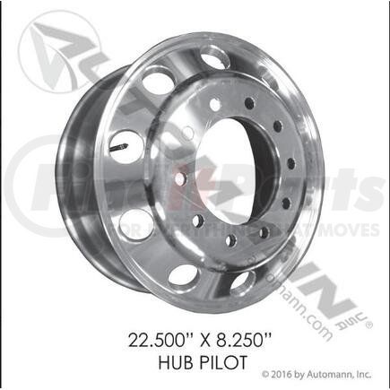 157.A225X825HP by AUTOMANN - Hub Pilot, 22.500 in. x 8.250 in., Aluminum