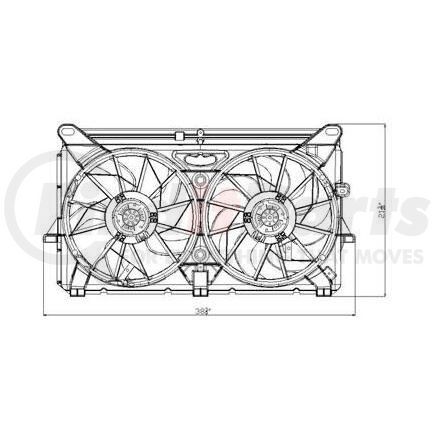 GM3115211 by GM - DUAL FAN ASM; 8CYL; 7-14 AVLNCE ESC/SUB/YUK/SIL/SIER; W/MTR