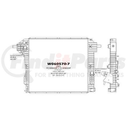 RAD13145 by FORD - RAD PLASTIC/ALUM; 2008-10 F250-550SD; 5.4L-6.8L GAS ENGINES