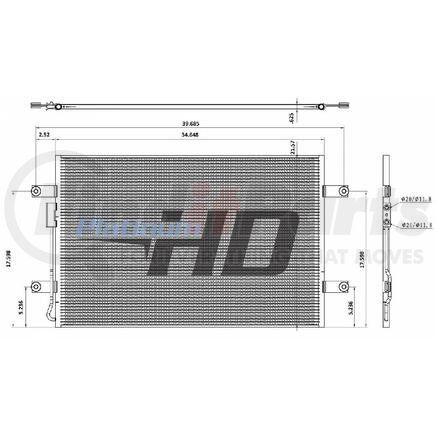 HDH010802 by FREIGHTLINER - CND HVY DTY;18-19 CASCADIA P4 ALUMINUM