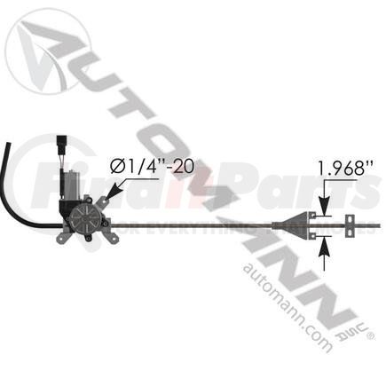 HLK2537 by AUTOMANN - Window Regulator - LH, for Peterbilt Trucks