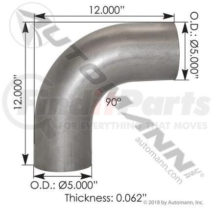 562.U4590S12A by AUTOMANN - Exhaust Elbow 90 Deg 5in OD-OD