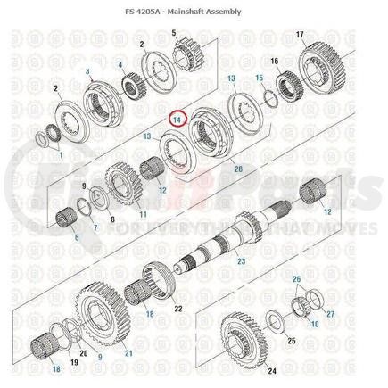 A6608B by EATON - SYNCRHO ASM 5TH/6TH GEAR FS SERIES 4304441 , 4304439