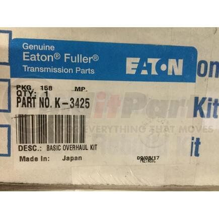 K-3425 by EATON - Basic Overhaul Kit - w/ Snap Rings, O-Rings, Bearings, Springs, Gaskets
