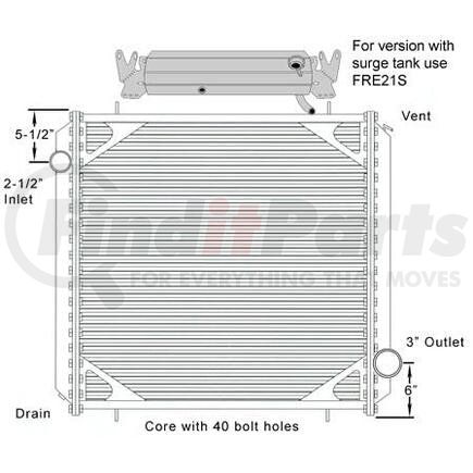 HDC010380DT by FREIGHTLINER - Design Style  Copper Brass 4 Row Dimpled TubesHeight  37 InchesWidth  31 7/8 InchesDepth  2 5/8 InchesInlet  2 1/2 Inch ConnectionOutlet  3 Inch ConnectionEngine Oil Cooler  NoTrans Oil Cooler  NoMake  FreightlinerModel  FLD132, FLD132 C