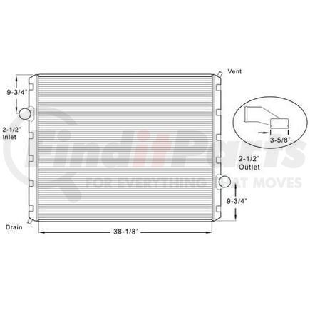 HDC010220SK by KENWORTH - Radiator - Copper Brass For Kenworth T200 1998-2010