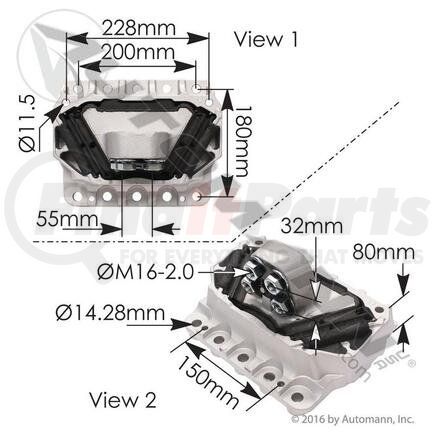 MV27026 by AUTOMANN - Engine Mount - Rear, for Volvo