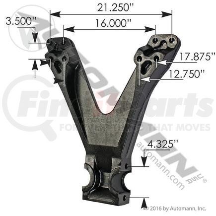 MK16918 by AUTOMANN - Center Frame Bracket Kenworth Airglide Aluminum