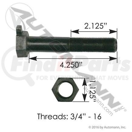 MSC4568 by AUTOMANN - SPECIAL CENTER BOLT, HEX HEAD