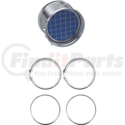 BJ0711-C by SKYLINE EMISSIONS - DPF KIT CONSISTING OF 1 DPF, 1 GASKET, AND 2 CLAMPS
