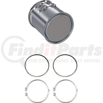 DG1204-C by SKYLINE EMISSIONS - DPF KIT CONSISTING OF 1 DPF, 2 GASKETS, AND 2 CLAMPS