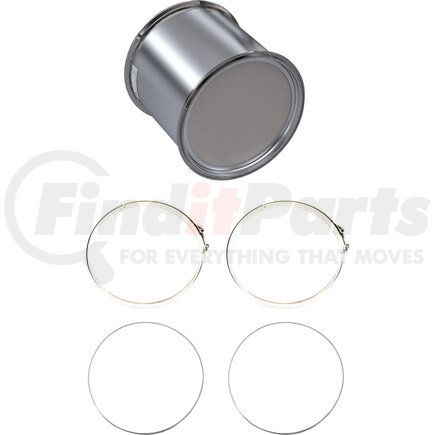 VN1209-C by SKYLINE EMISSIONS - Diesel Particulate Filter (DPF) Kit - Stainless Steel, EPA13, Comes with 2 Clamps and 2 Gaskets