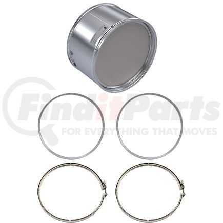 XN0501-C by SKYLINE EMISSIONS - Diesel Oxidation Catalyst (DOC) - Stainless Steel, EPA07, Comes with 2 Clamps and 2 Gaskets