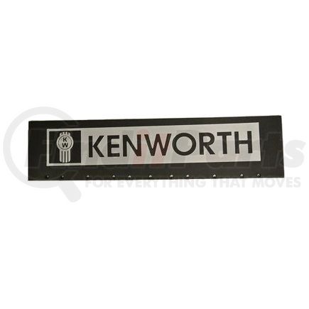 6X24BKW by PACCAR - Truck Quarter Fender Mud Flap - Black, 6" x 24", with Kenworth Logo