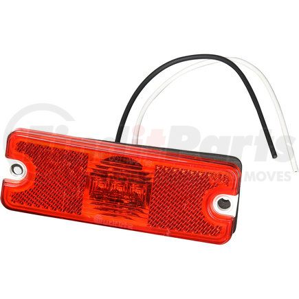 18050R by PACCAR - Marker Light - 18 Series, Red, Rectangular, LED, 3 Diodes, 2-Screw Mount, Reflectorized, Diamond Shell