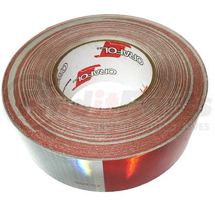 18686RFL by PACCAR - Reflective Tape - Conspicuity, V82, Red and White, 2 in. x 5 ft.