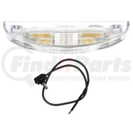 21004C by PACCAR - License Plate Light - Super 21, Clear, Rectangular, Incandescent, 1 Bulb, 2-Screw Bracket Mount, Stripped End