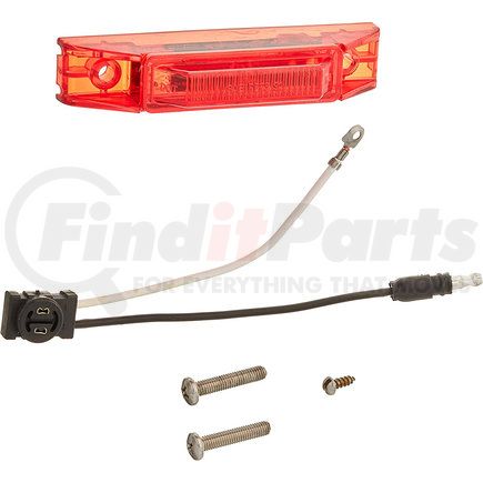 35001R by PACCAR - Marker Light - 35 Series, Red, Rectangular, LED, 1 Diode, 3/4" Wide, Fit N' Forget