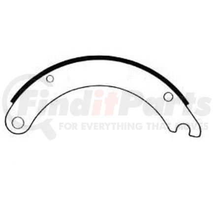 GG4670QG by HALDEX - Drum Brake Shoe Kit - Remanufactured, Rear, Relined, 2 Brake Shoes, with Hardware, FMSI 4670, for Meritor "Q" Applications