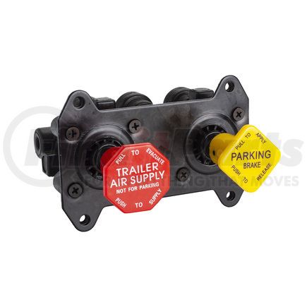 800516RX by HALDEX - Bendix® MV-3 Manifold Dash Valve - Remanufactured, 1/4" NPTF Ports, with Knob, 0.27 in. Unthreaded Mounting Hole Thread