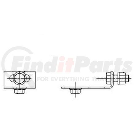 42710296 by HALDEX - Air Brake Slack Adjuster Bracket - Flat Stud Style, for Front Brake